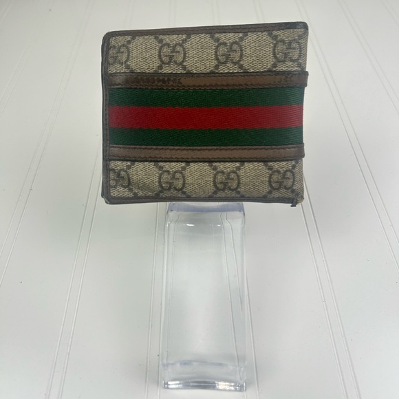 Gucci Ebony Horsebit Green and Red Webbed Unisex Wallet - Picture 6 of 15